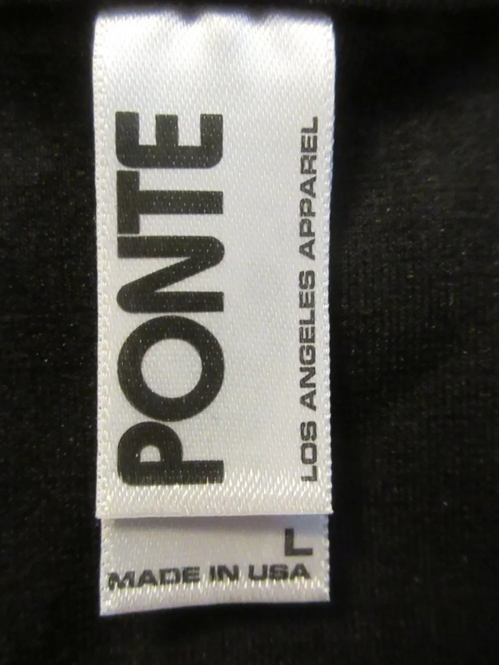 New Los Angeles Apparel Ponte Mini Drop Waist Spaghetti Dress In Black